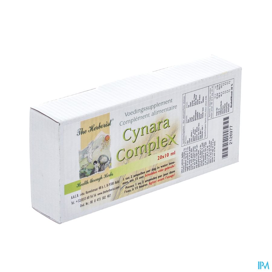 Herborist Cynara Complex Amp 20x10ml 0716 Herborist Cynara Complex Amp 20x10ml 0716