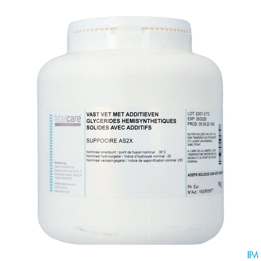 Suppocire As2x 1kg Febelcare Suppocire As2x 1kg Febelcare