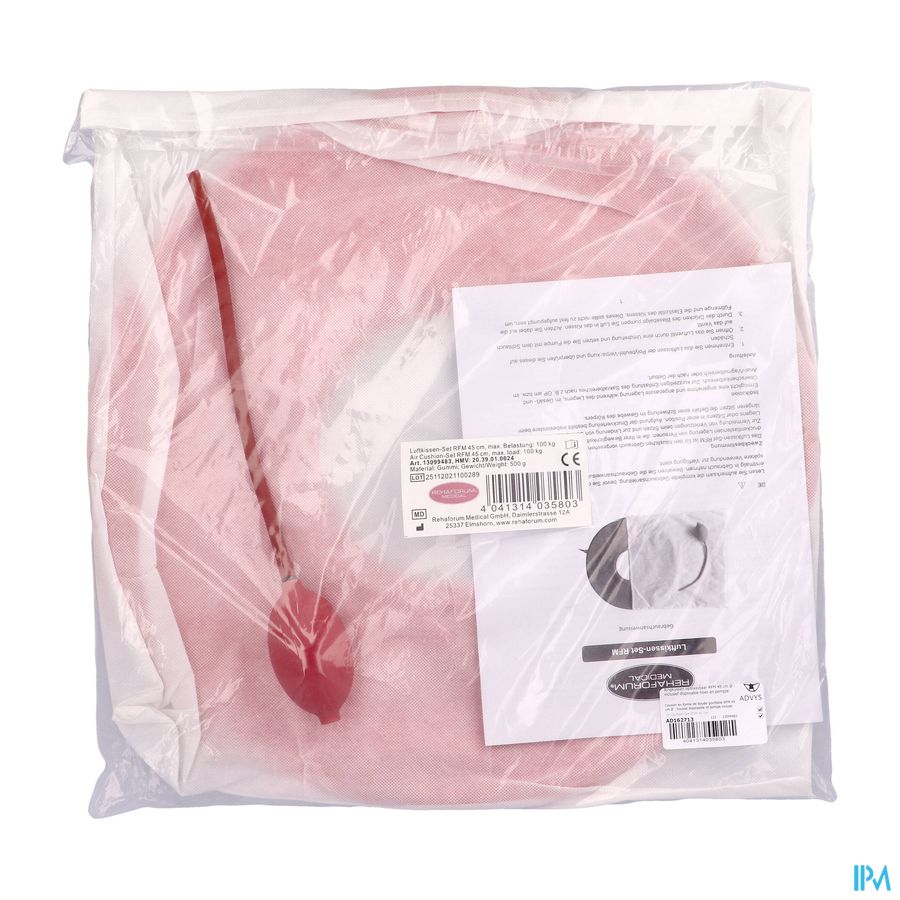 Ringkussen Opblaasbaar 45cm + Hoes&pompje Rfm