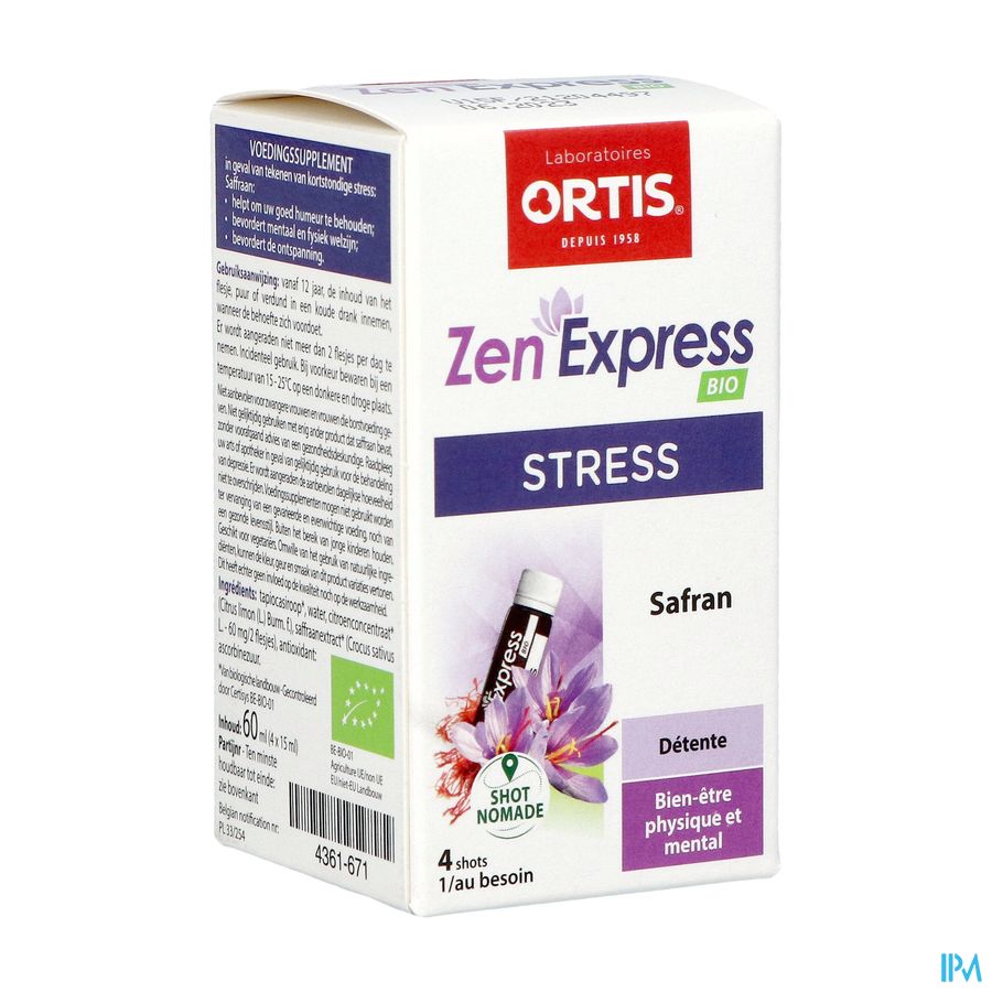Ortis Zen Express Bio Shots 4x15ml Ortis Zen Express Bio Shots 4x15ml