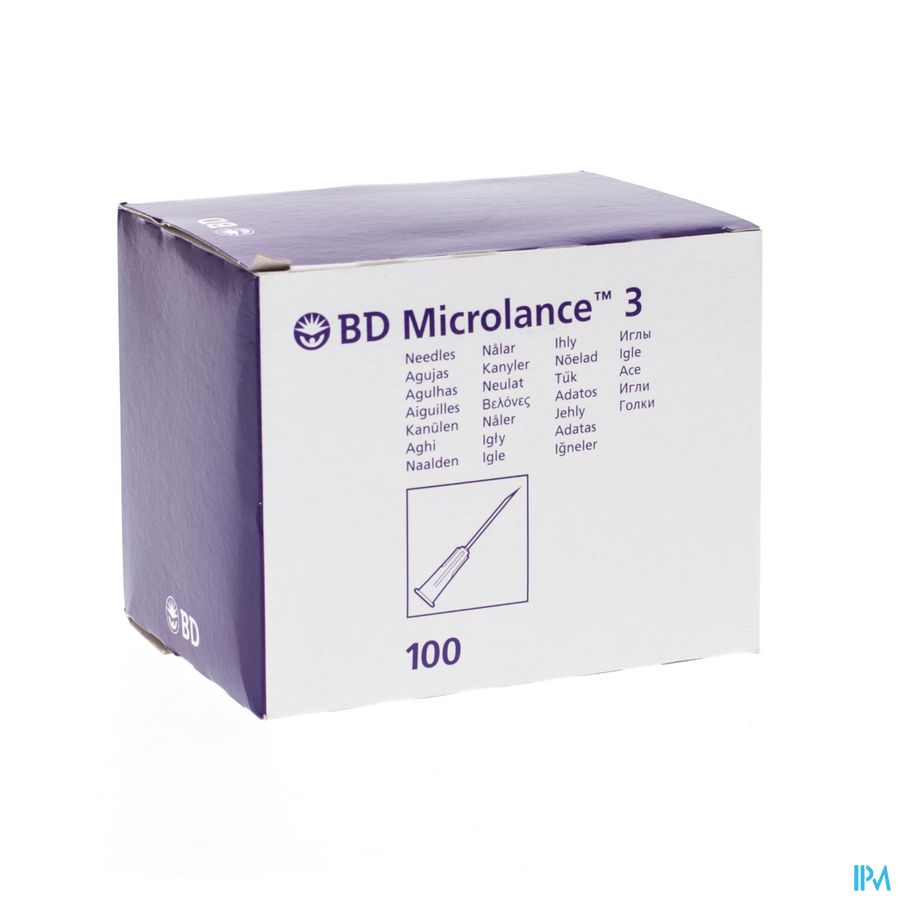 Bd Microlance 3 Aig. 23g 1 Rb 0,6x25mm Bleu 100
