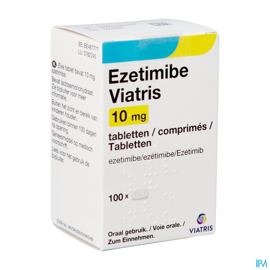 Ezetimibe Viatris 10mg Comp 100 Ezetimibe Viatris 10mg Comp 100