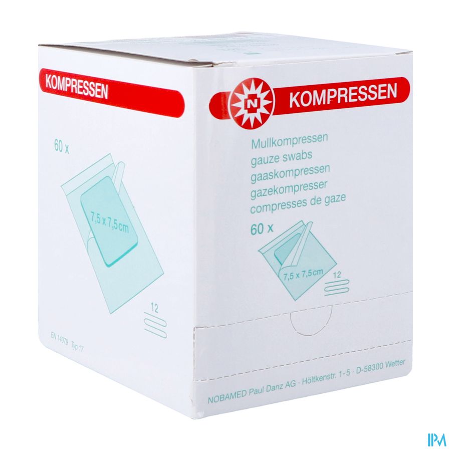 Noba Cp Sterile 12pl 7,5cmx 7,5cm 60 9320191 Noba Cp Sterile 12pl 7,5cmx 7,5cm 60 9320191