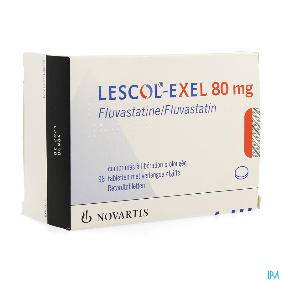 Lescol Exel Comp 98 X 80mg