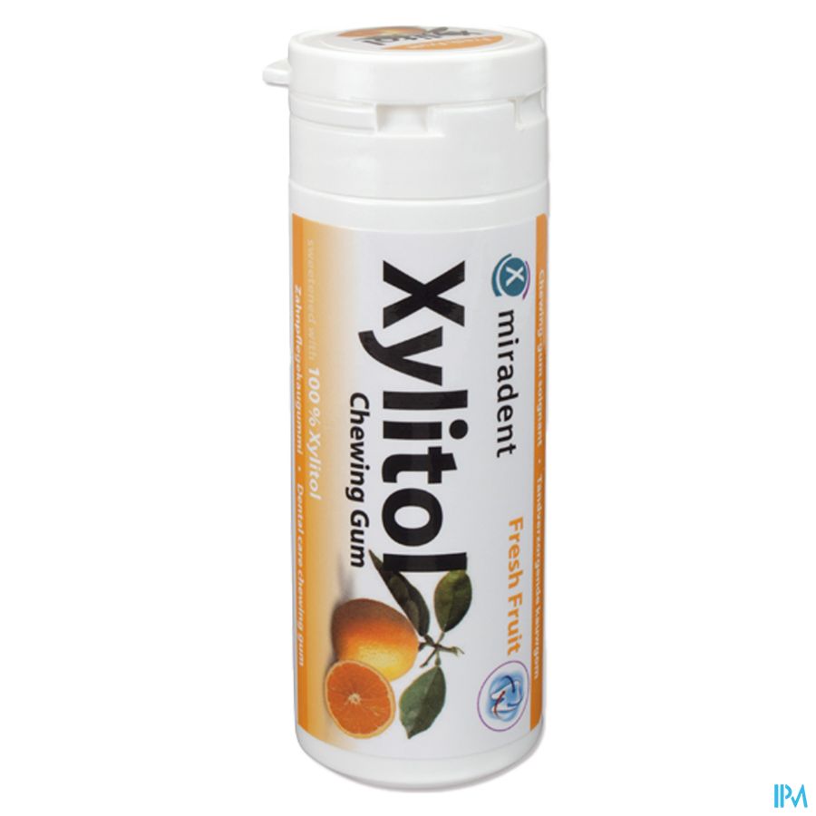 Miradent Chewing Gum Xylitol Fruits S/sucre 30 2
