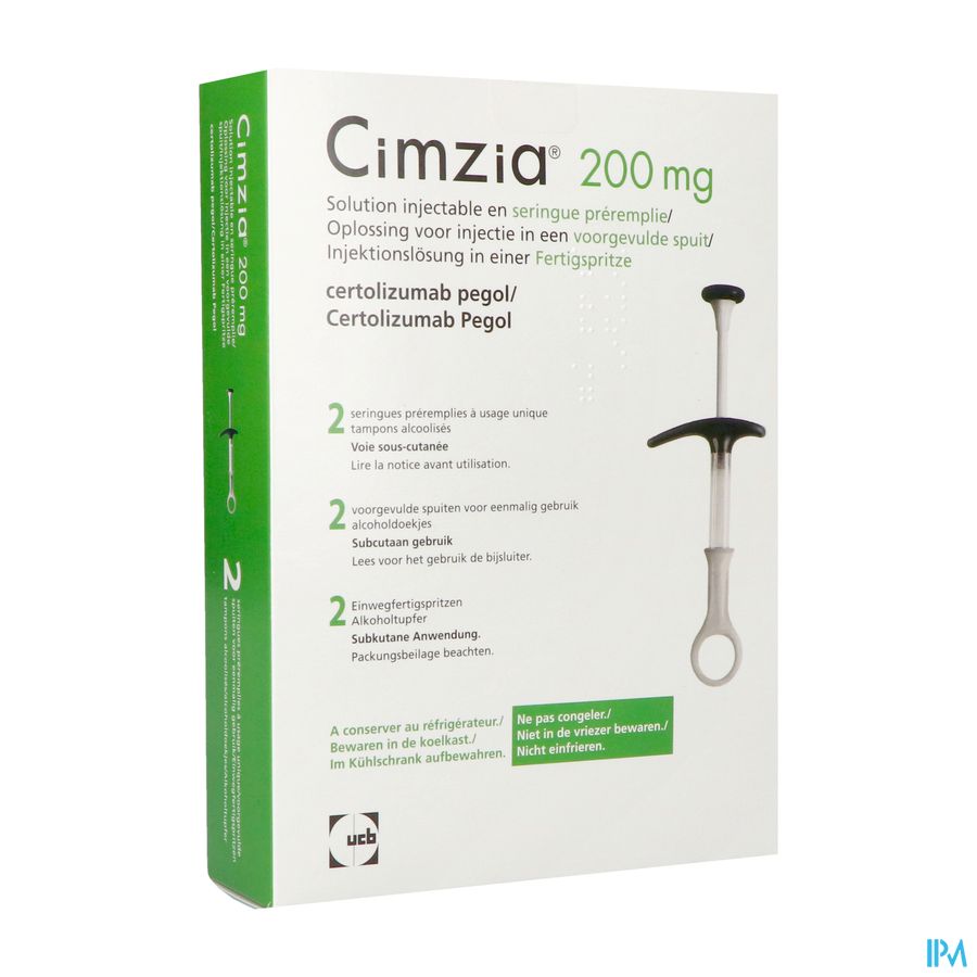 Cimzia 200mg Orifarm Opl Inj Voorgev.spuit 2 X 1ml Cimzia 200mg Orifarm Opl Inj Voorgev.spuit 2 X 1ml