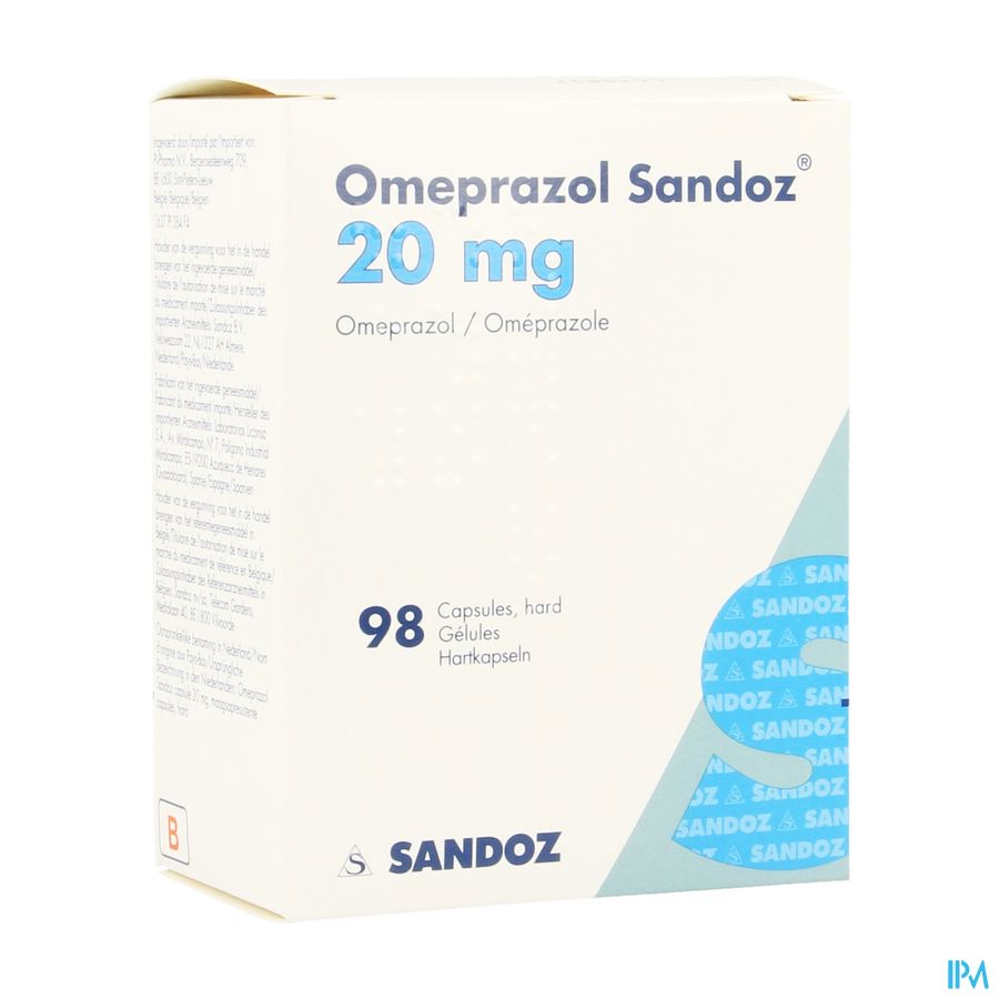 Omeprazol Sandoz 20mg Pi Pharma Caps 98x20mg Pip Omeprazol Sandoz 20mg Pi Pharma Caps 98x20mg Pip