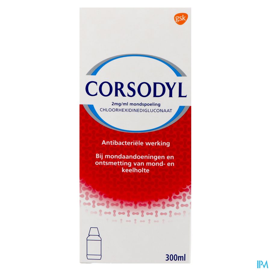 Corsodyl 2mg/ml Mondspoeling Oplossing 300ml 4