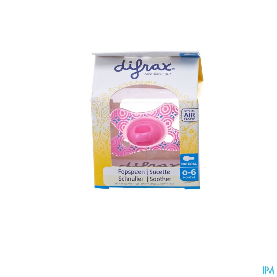 Difrax Sucette Natural 0-6m Girl 2