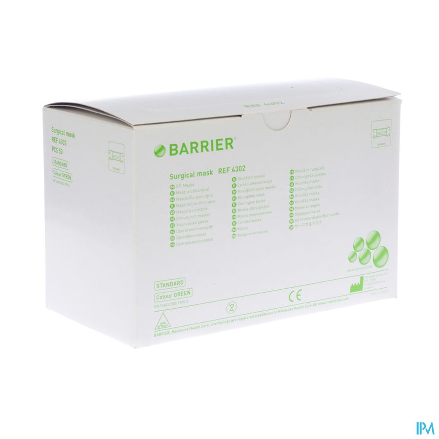 Barrier Surgical Mask Groen 100 Barrier Surgical Mask Groen 100