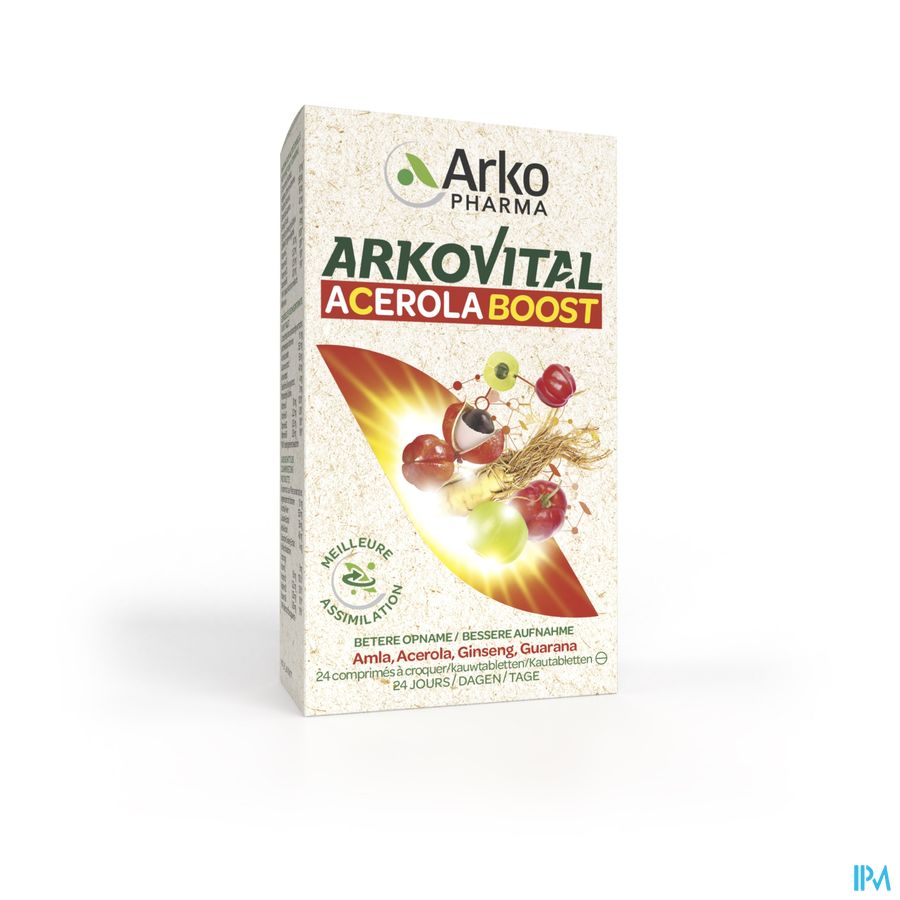 Arkovital Acerola Boost Kauwtabl 24 Arkovital Acerola Boost Kauwtabl 24