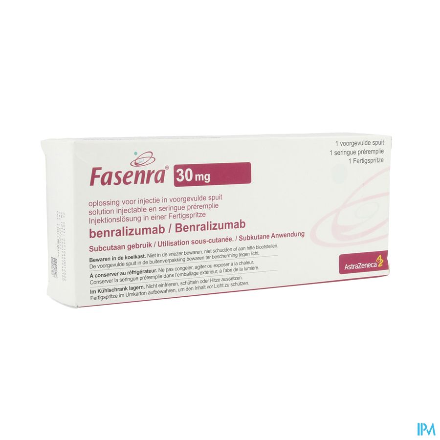 Fasenra 30mg Abacus Opl Inj 1ml Voorgev.spuit 1 Fasenra 30mg Abacus Opl Inj 1ml Voorgev.spuit 1