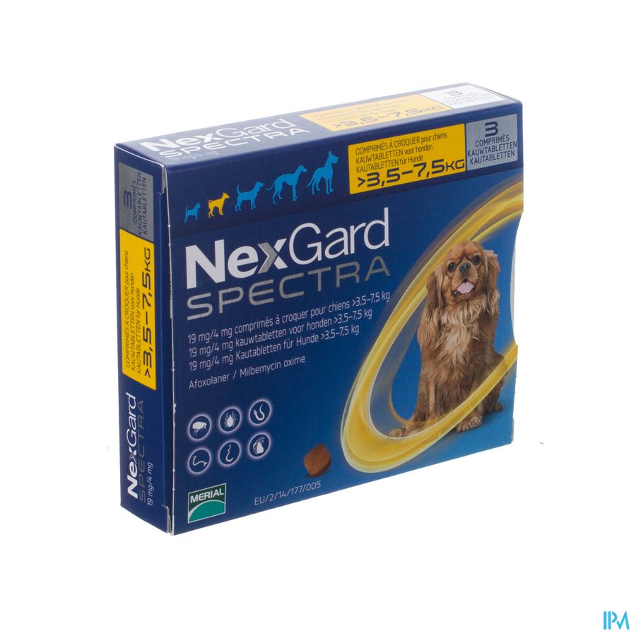 Nexgard Spectra 19mg/ 4mg Kauwtabl Hond 3 Nexgard Spectra 19mg/ 4mg Kauwtabl Hond 3