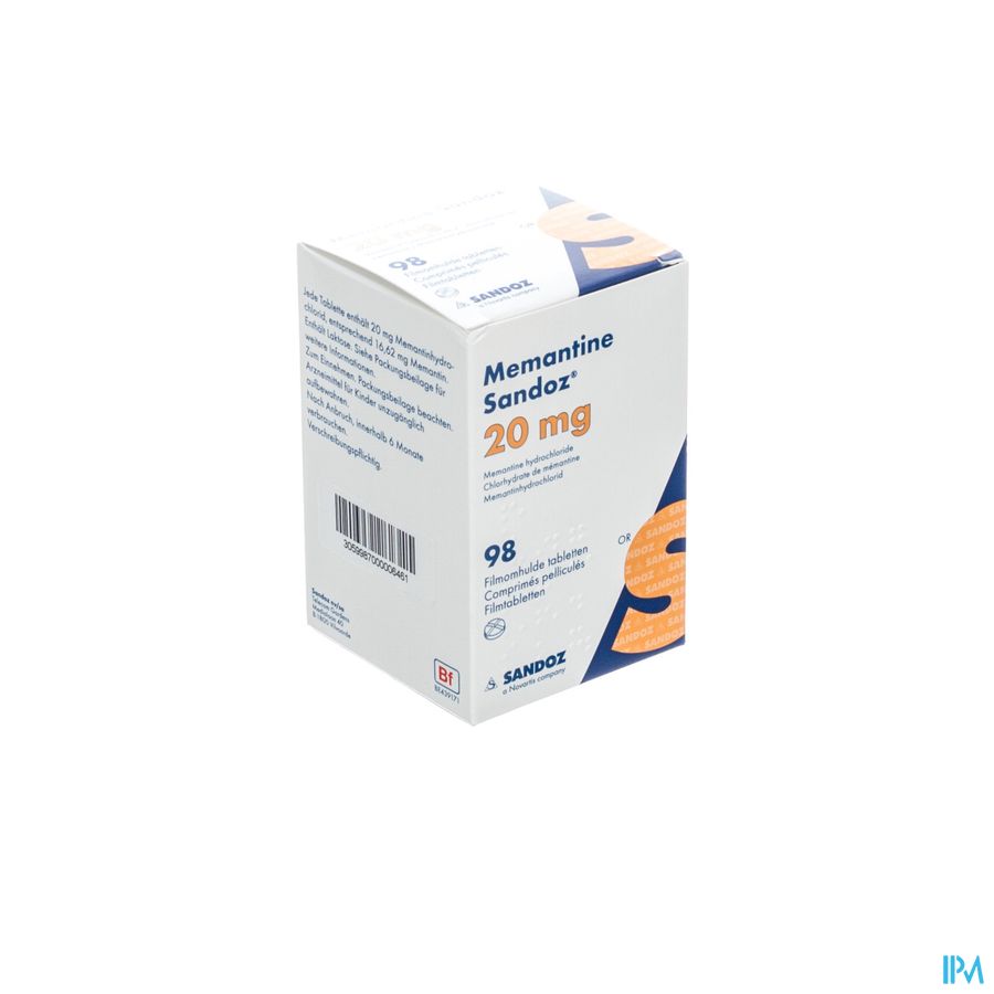 Memantine Sandoz 20mg Filmomh Tab 98 X 20mg Memantine Sandoz 20mg Filmomh Tab 98 X 20mg