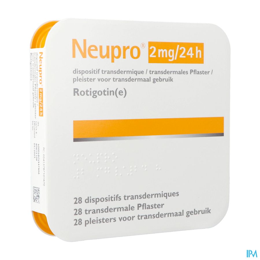 Neupro 2mg/24u transderm. pleister (28) Neupro 2mg/24u transderm. pleister (28)