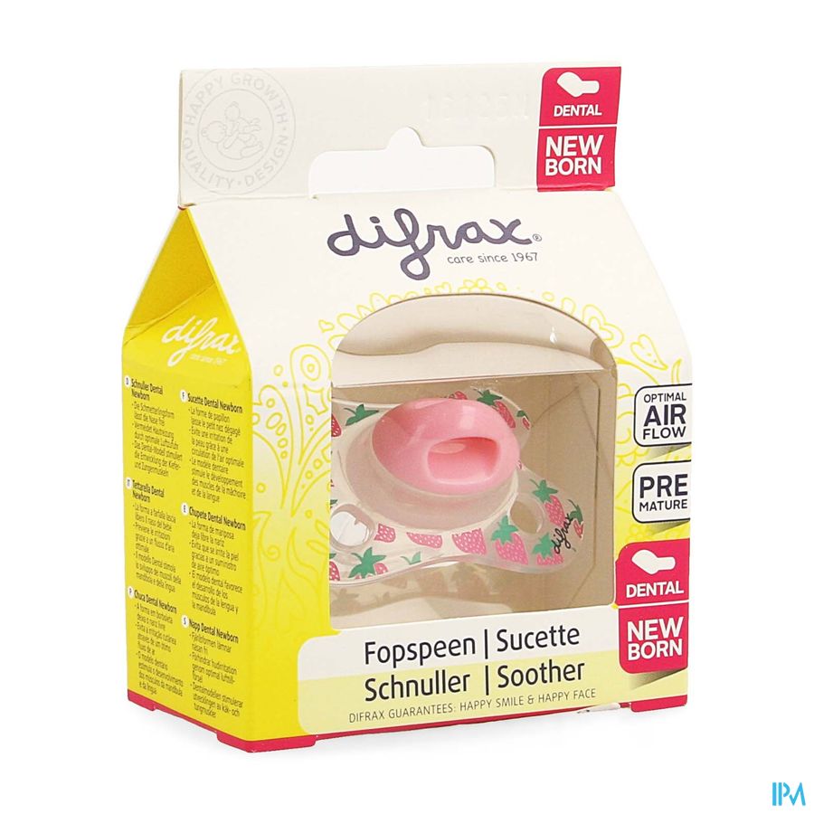 Difrax Sucette Newborn Dental Sil Girl -2/2m 1 796 1