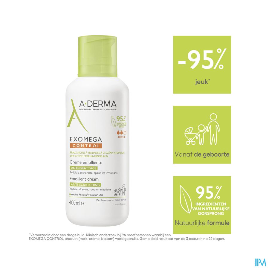 Aderma Exomega Control Creme Emolierend 400ml 8