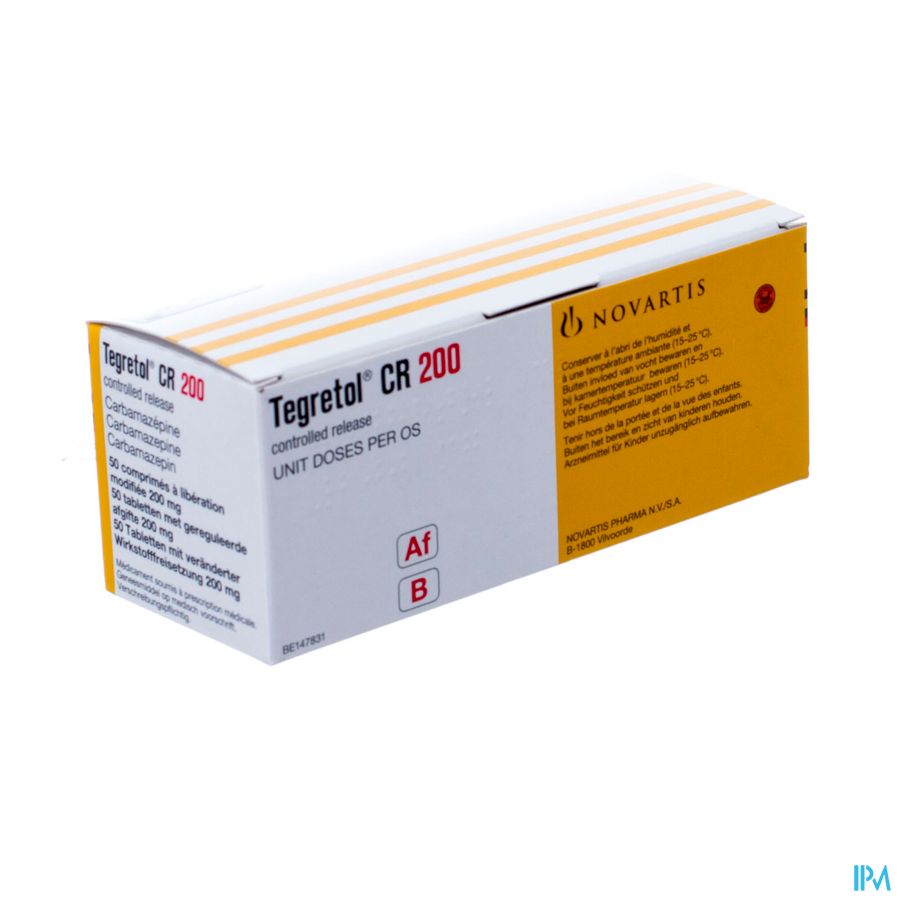 TEGRETOL CR DIVITABS 50 COMP 200 MG UD TEGRETOL CR DIVITABS 50 COMP 200 MG UD