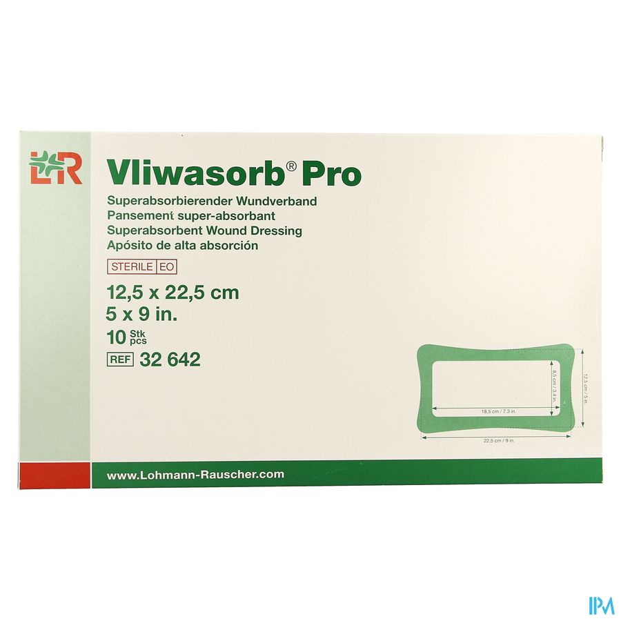 Vliwasorb Pro Verband 12,5x22,5cm 10 32642 2