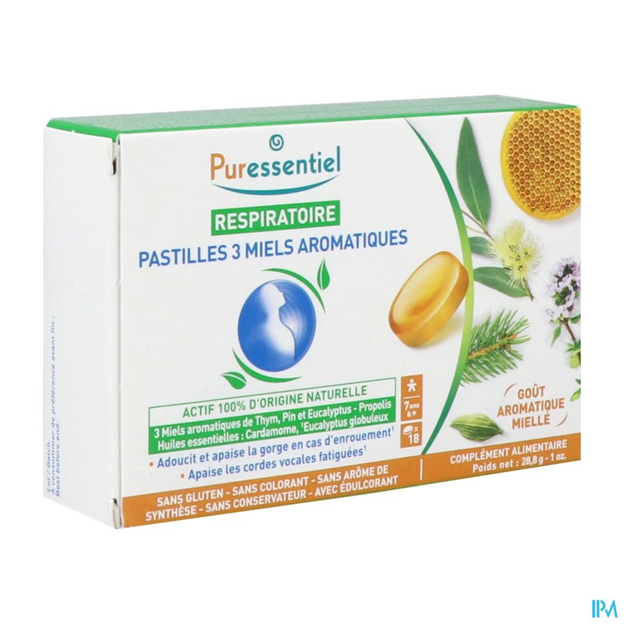 Puressentiel Respiratoire Pastilles Miel 18 Puressentiel Respiratoire Pastilles Miel 18