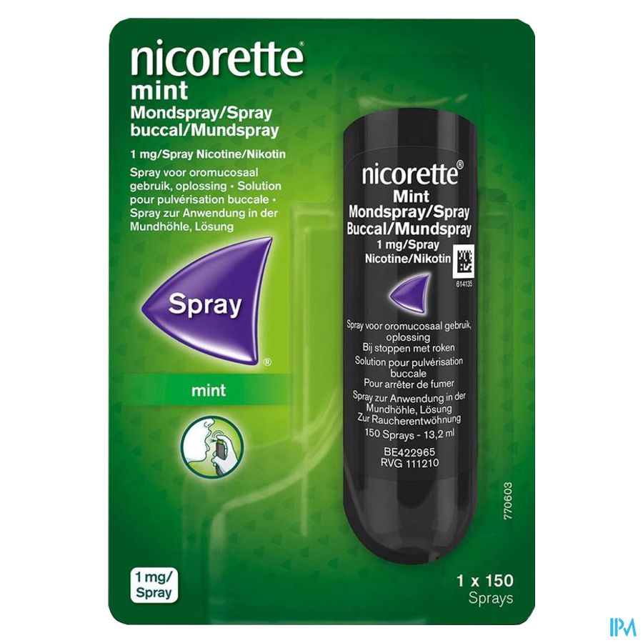 Nicorette Mint 1mg Mondspray Z/suiker 150 1