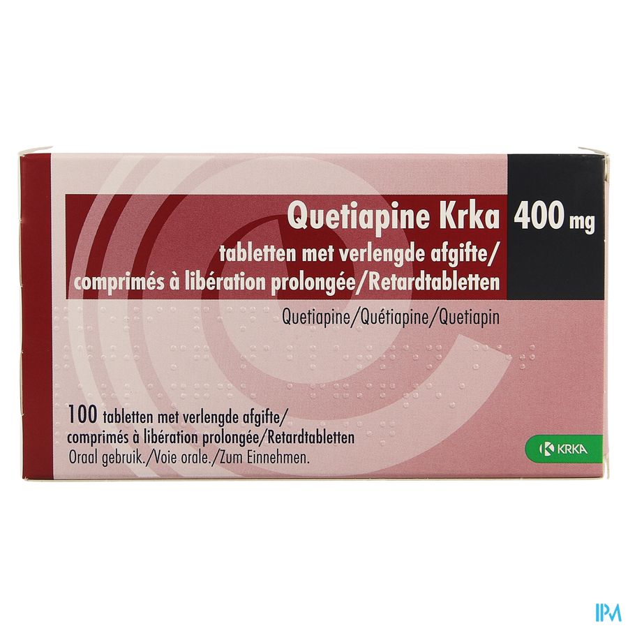 Quetiapine Krka 400mg Verl.afgifte Comp 100x400mg 1