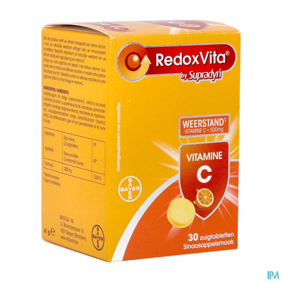 Redoxvita 500mg Sinaas Zuigtabl 30 Redoxvita 500mg Sinaas Zuigtabl 30