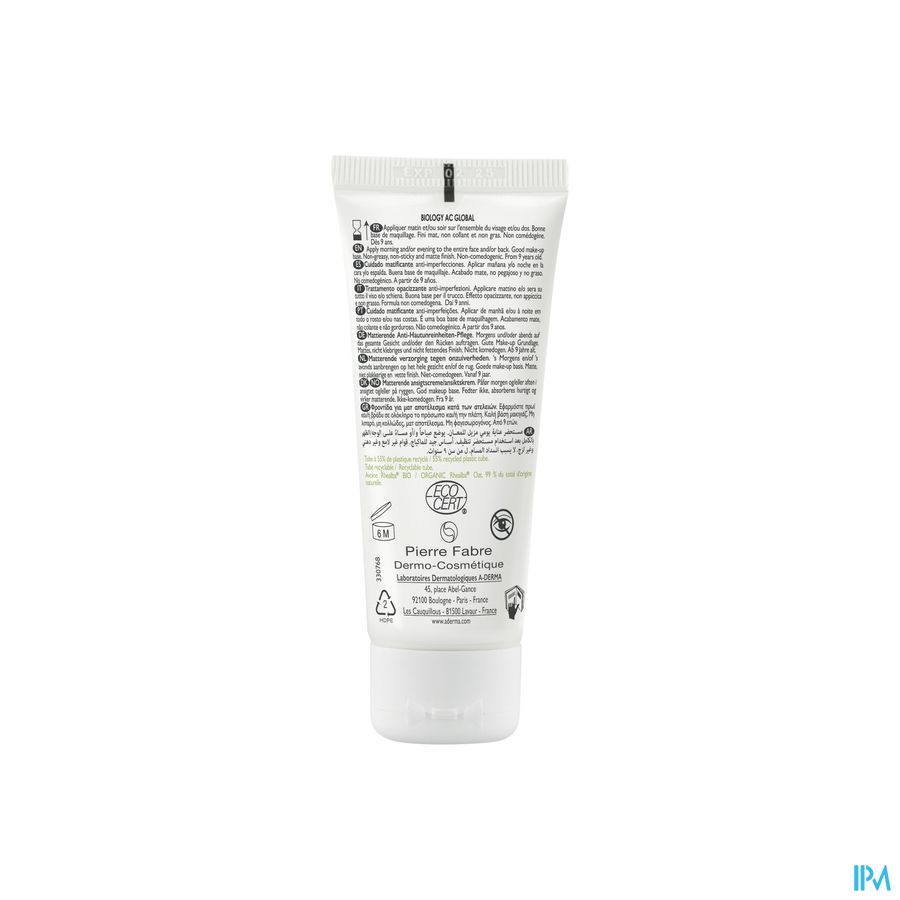 Aderma Biology Ac Global Verzorg. Onzuiverh. 40ml 4