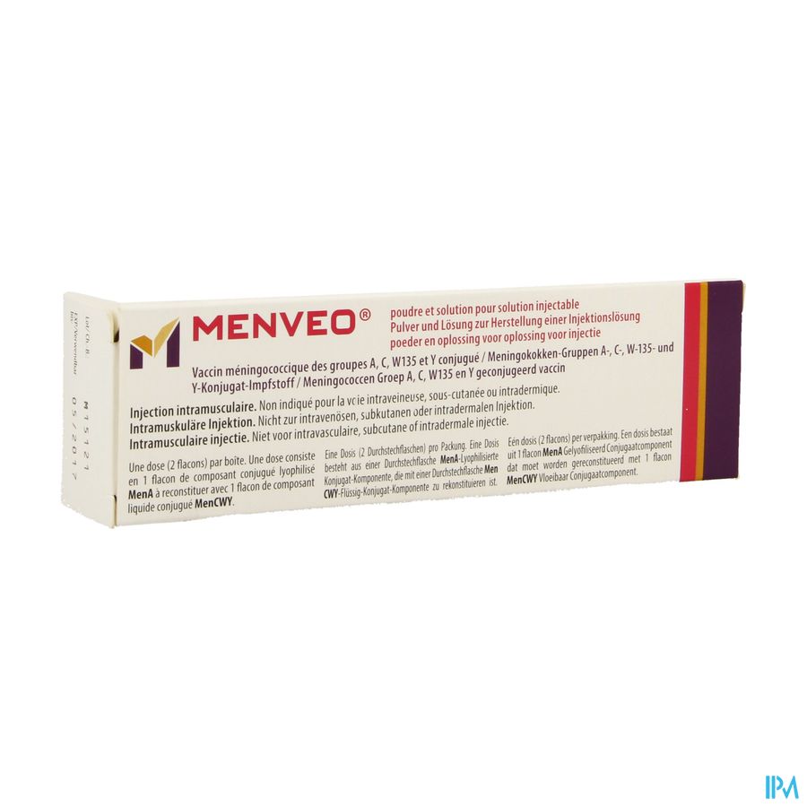 Menveo Pdr+sol Pr Sol Inj 2 Fl+ 1 Voorgev Spuit 1d Menveo Pdr+sol Pr Sol Inj 2 Fl+ 1 Voorgev Spuit 1d
