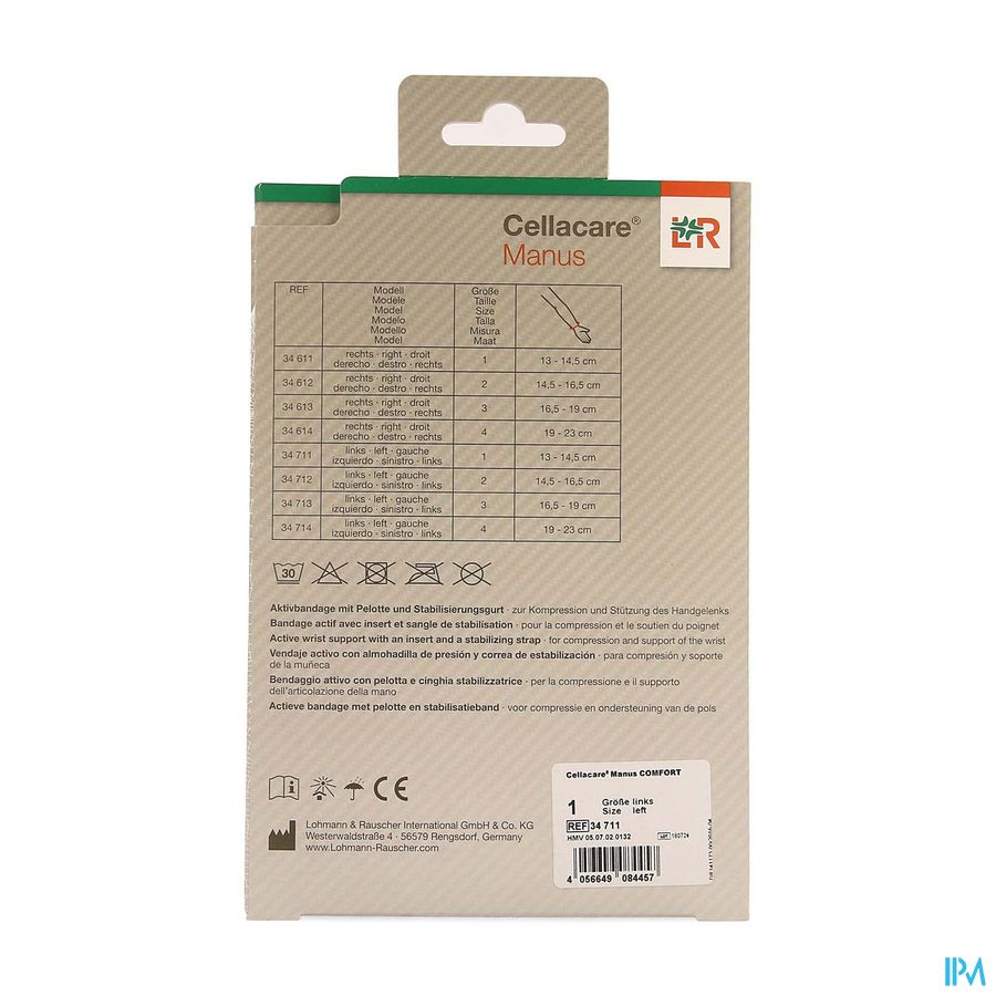 Cellacare Manus Comfort Maat 2 Rechts (14,5-16,5) 3