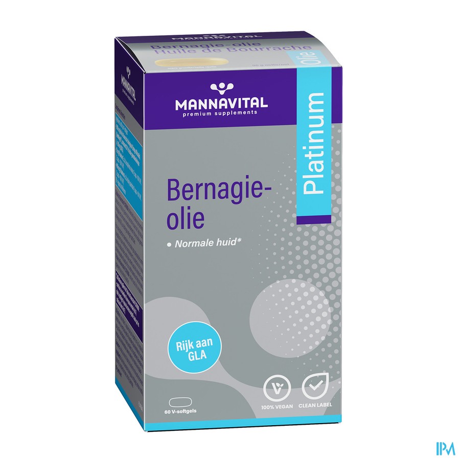 Mannavital Bernagie Olie V-softcaps 60