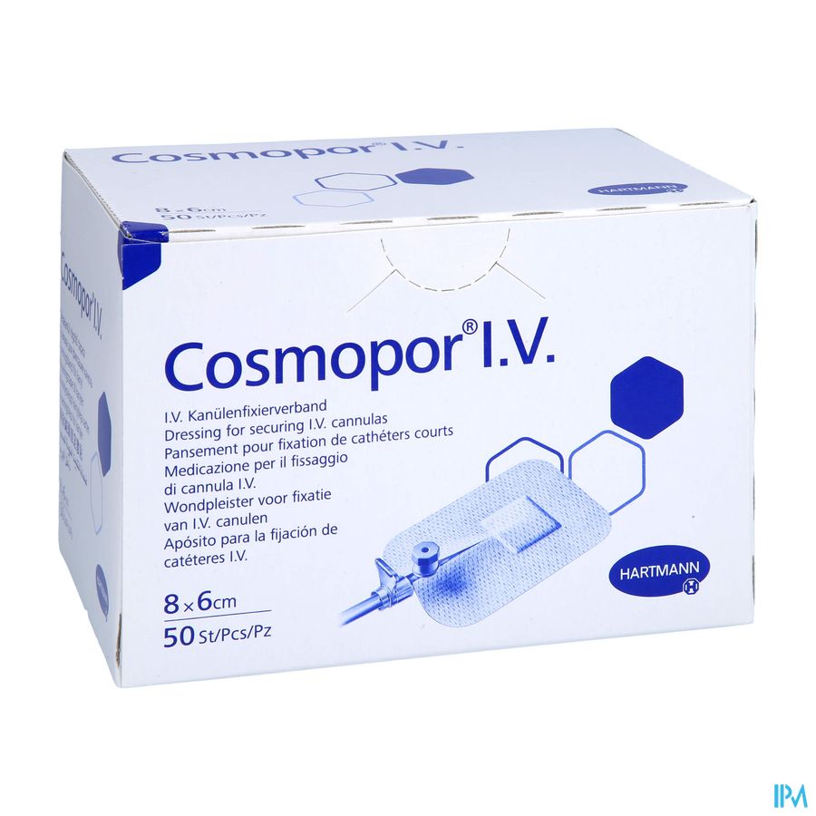 Hartmann Cosmopor I.v. 6x8cm 50 P/s Hartmann Cosmopor I.v. 6x8cm 50 P/s
