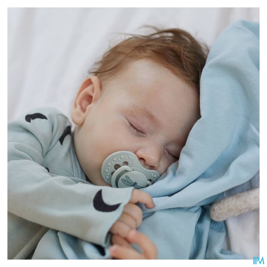 Difrax Fopspeen Dynamic Botanic Blue&green 3m+ 2 5