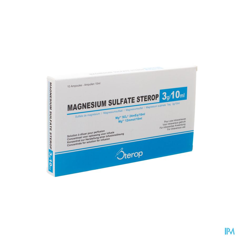 Magnesium Sulfaat-stp Insp. Opl. 3g/10ml 10 Magnesium Sulfaat-stp Insp. Opl. 3g/10ml 10