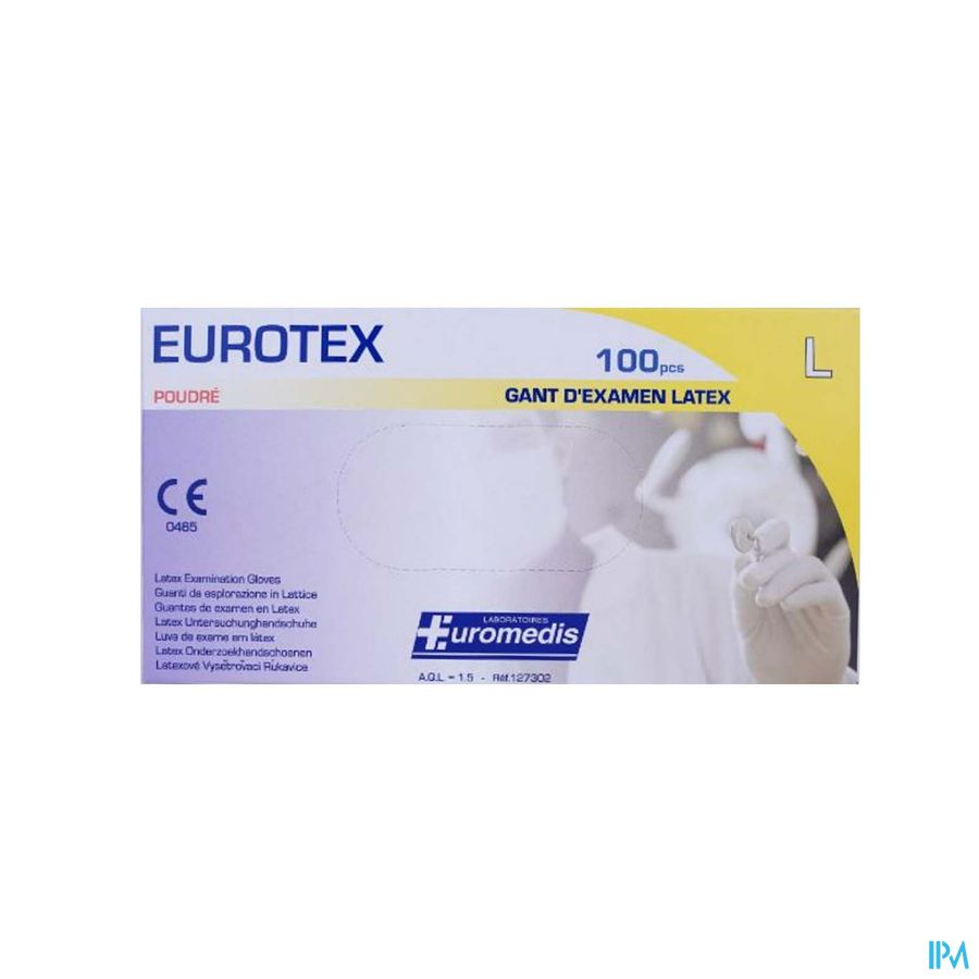 Pharmex Eurotex Latex l Gepoederd 100 Pharmex Eurotex Latex l Gepoederd 100