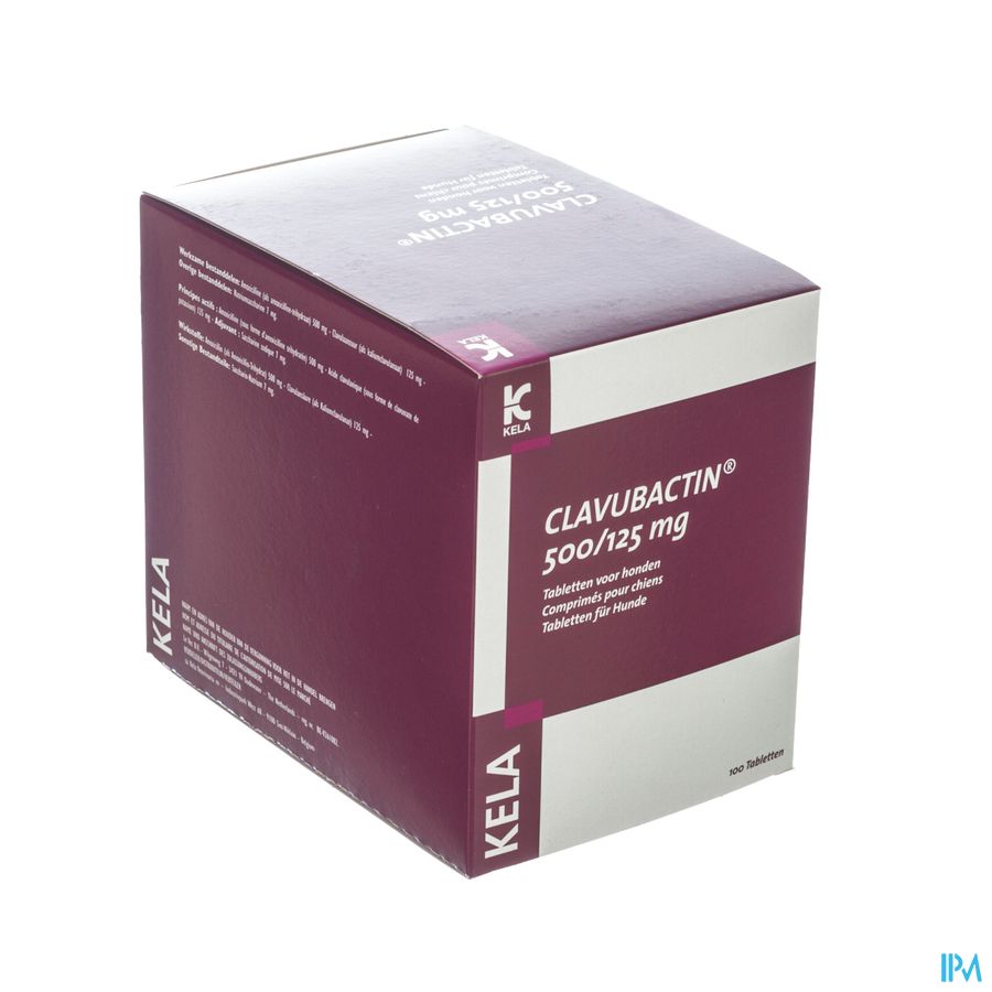 Clavubactin Kela 500/125mg Chien Comp 100 Clavubactin Kela 500/125mg Chien Comp 100