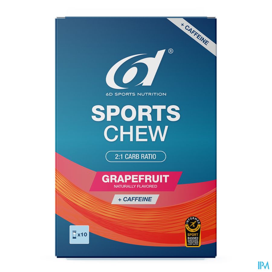 6d Sports Chew Grapefruit + Caffeine 10x38g 1
