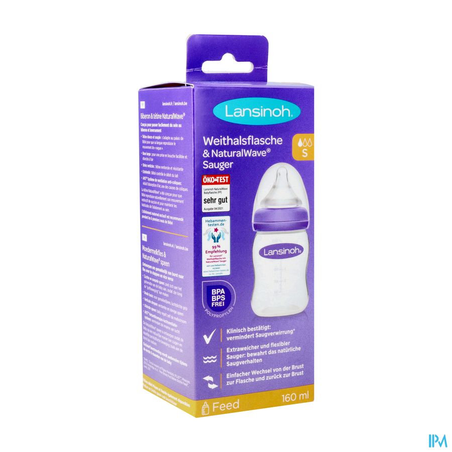 Lansinoh Zuigfles + Natural Wave Speen 160ml