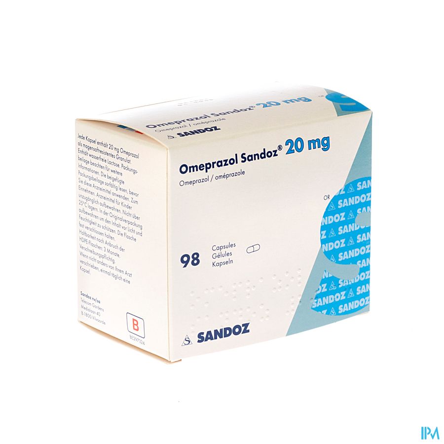 Omeprazol Sandoz Caps Enter 98 X 20mg