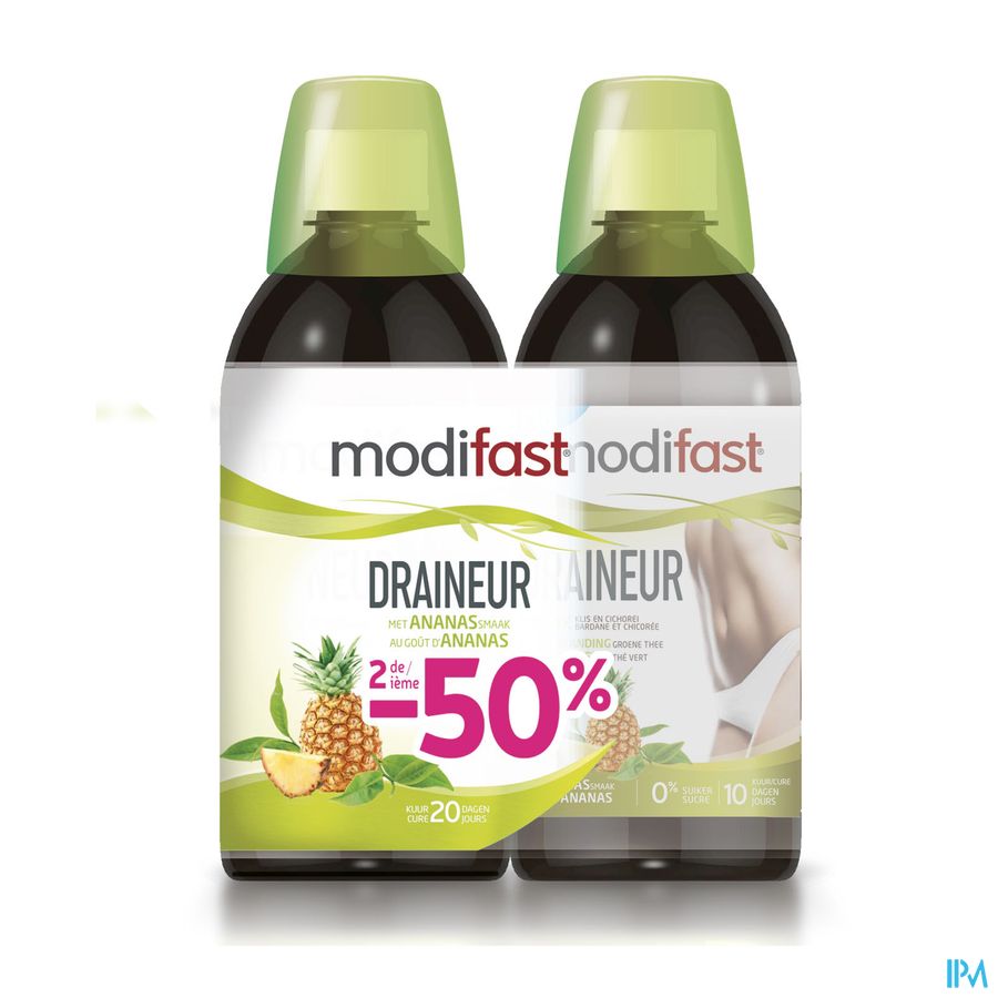Modifast Draineur Ananas 2x500ml Promo Modifast Draineur Ananas 2x500ml Promo