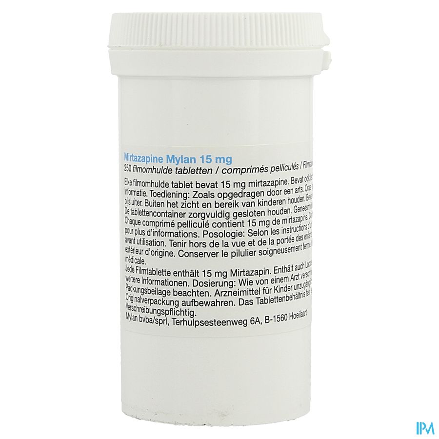 Mirtazapine Viatris 15mg Comp Pell 250 Pot