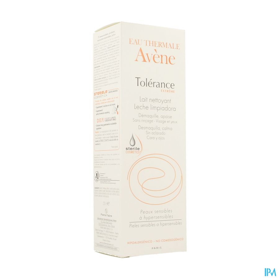 Avene Tolerance Extreme Reinigingsmelk zonder spoelen 200ml