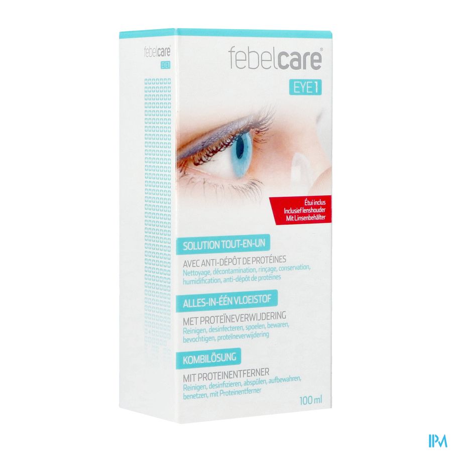 Febelcare Eye 1 Solution Lentille Tout En Un 100ml Febelcare Eye 1 Solution Lentille Tout En Un 100ml