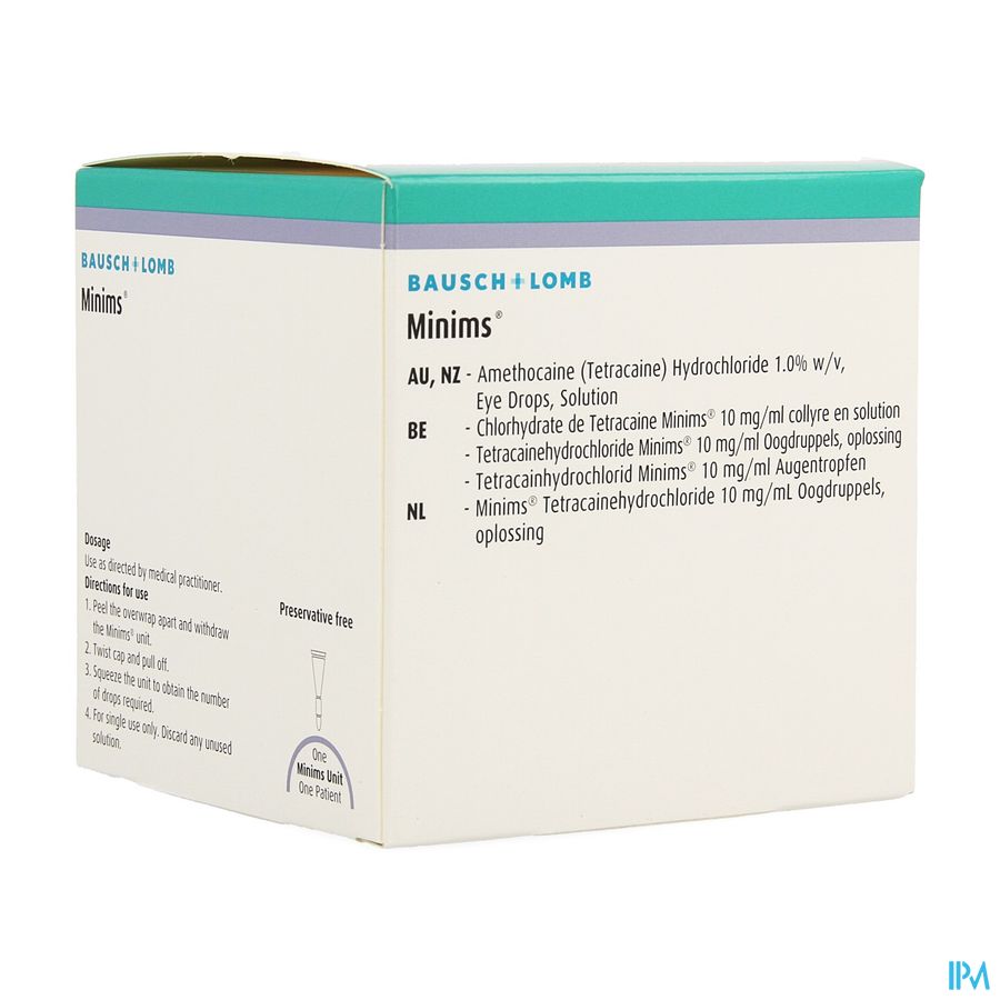 Minims Tetracaine 1% 20x0,5ml Minims Tetracaine 1% 20x0,5ml
