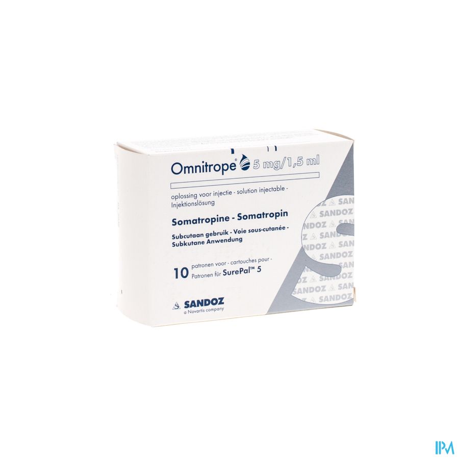 Omnitrope Sandoz 3,3mg/ml 10 Patr 1,5ml Stylo Omnitrope Sandoz 3,3mg/ml 10 Patr 1,5ml Stylo