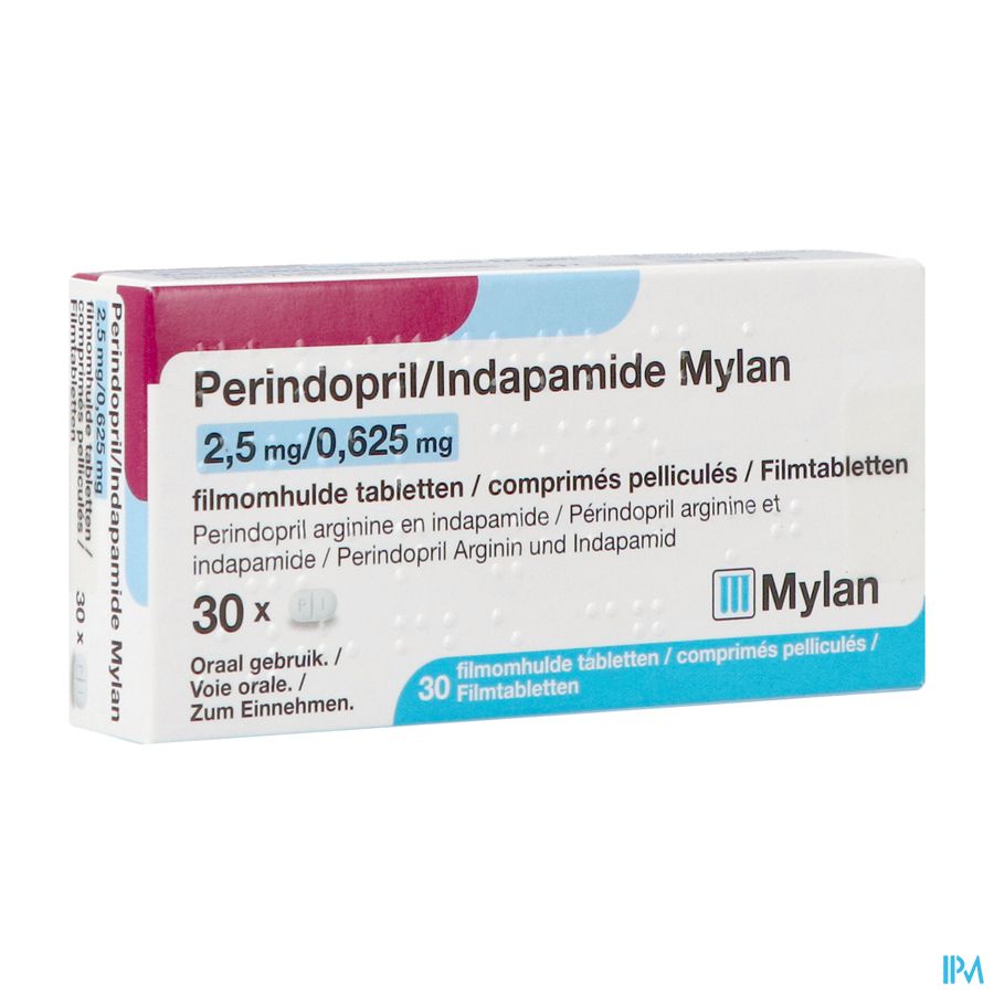Perindopril/indapamid.viatris 2,5mg/0,625mg Comp30 Perindopril/indapamid.viatris 2,5mg/0,625mg Comp30