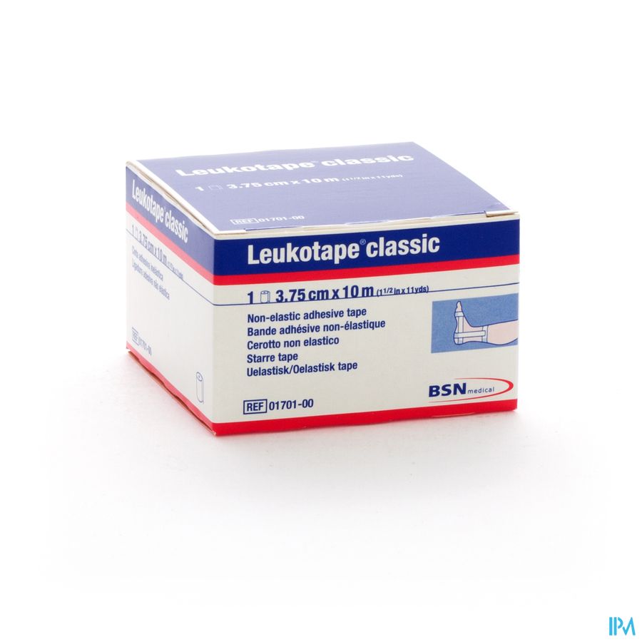 Leukotape Classic Wit 3,75cmx10m 1 0170100 Leukotape Classic Wit 3,75cmx10m 1 0170100