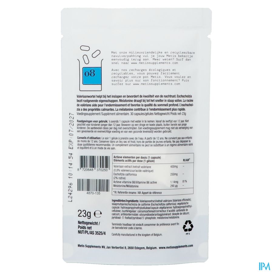 Metis Sleep 08 Eco Refill Caps 30 3