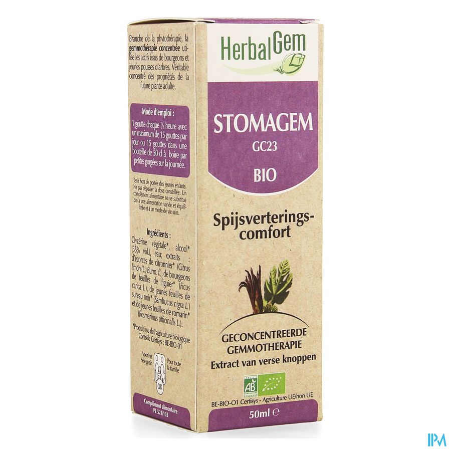 Herbalgem Stomagem Spijsverteringcomfort Cplx 50ml Herbalgem Stomagem Spijsverteringcomfort Cplx 50ml