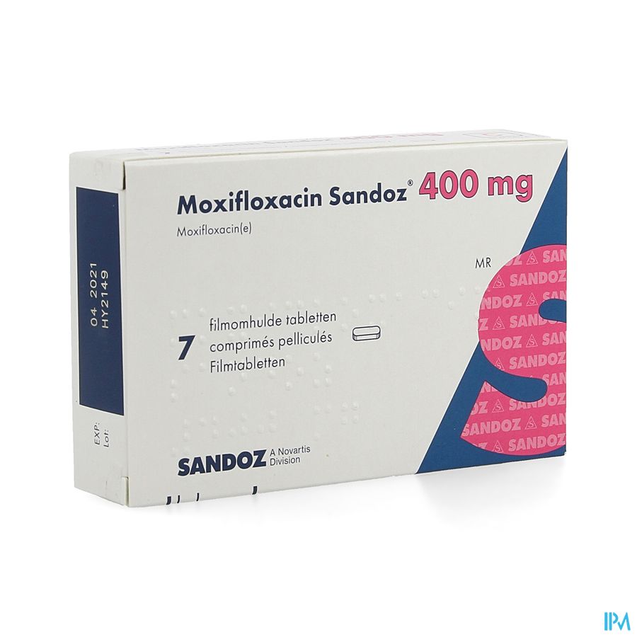 Moxifloxacin Sandoz 400mg Comp Pell 7 Moxifloxacin Sandoz 400mg Comp Pell 7